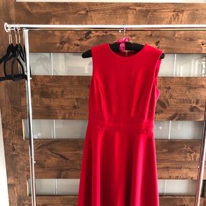 Size 2 Calvin Klein Red Dress